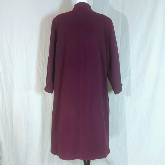 Elena Miro vintage 90s purple wool overcoat, UK22/US18, EUC - Picture 3 of 9